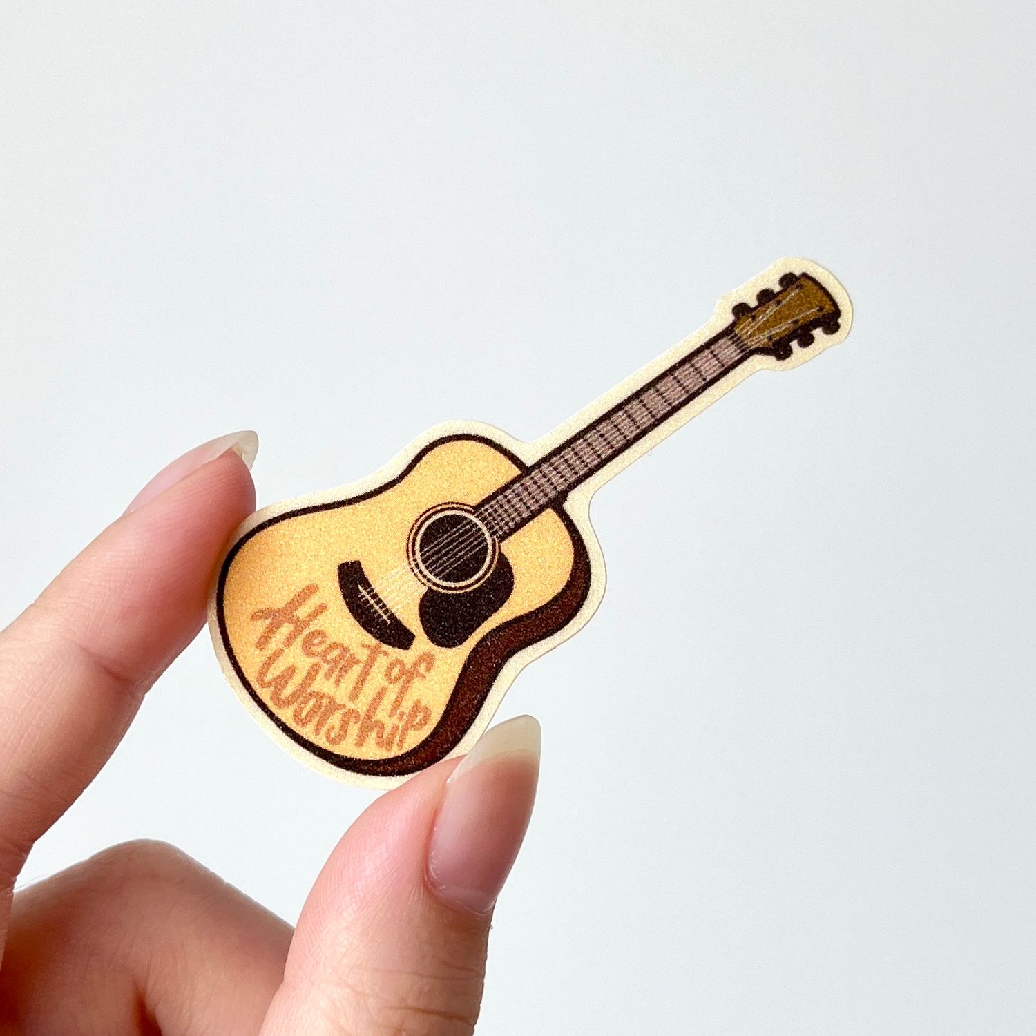 Heart of Worship (Guitar) Matte Glitter Sticker