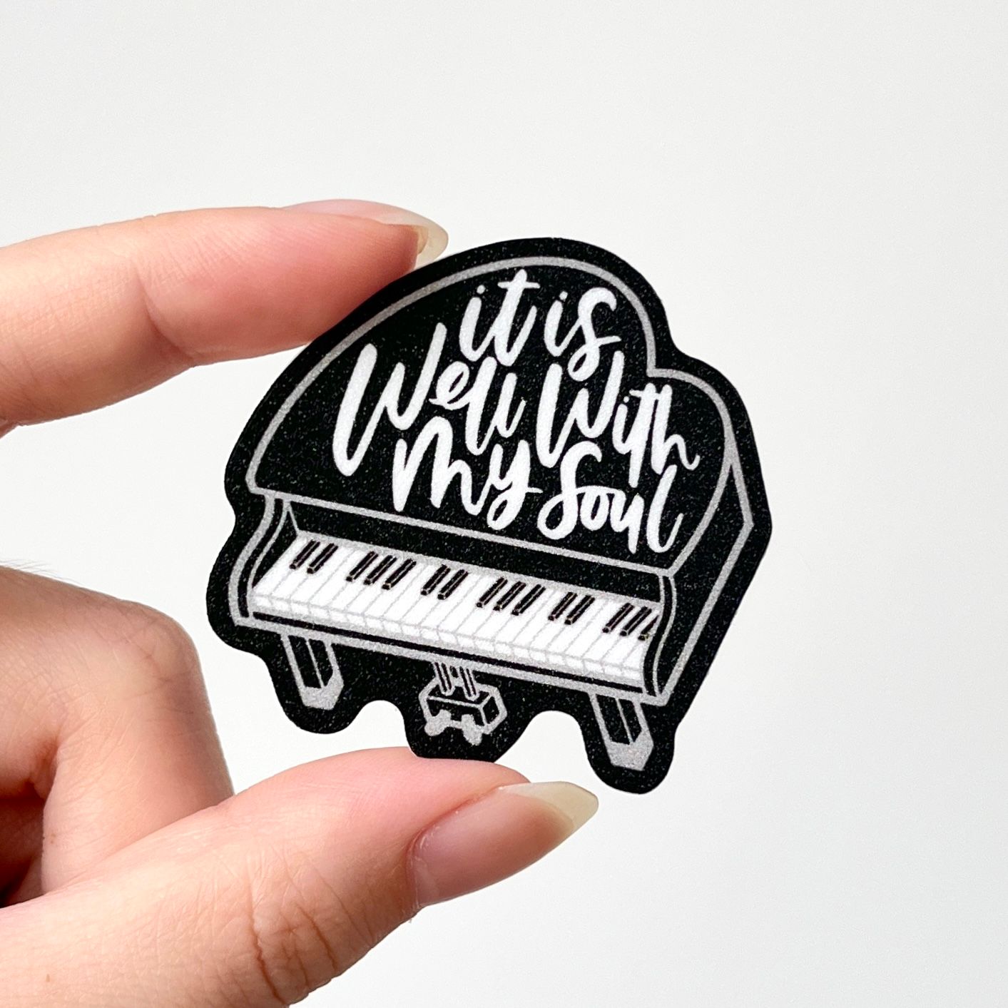 It is Well with My Soul (Piano) Matte Glitter Sticker
