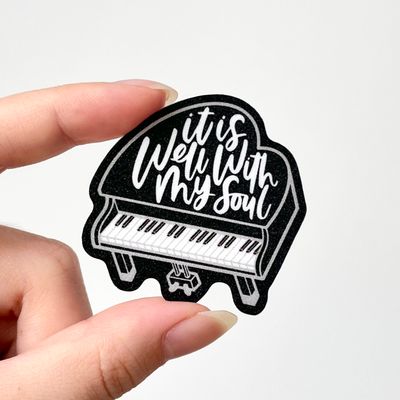 It is Well with My Soul (Piano) Matte Glitter Sticker