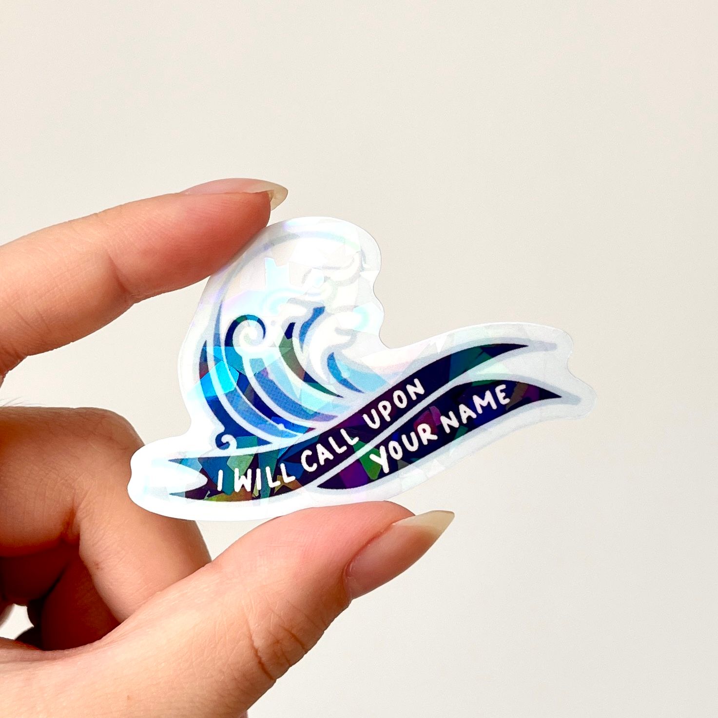 Oceans Holographic Sticker