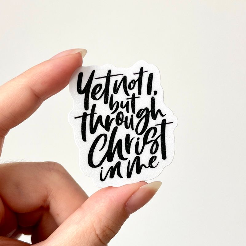 Yet Not I (White) Matte Glitter Sticker