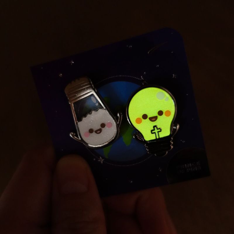 Glow-in-the-dark Enamel Pins