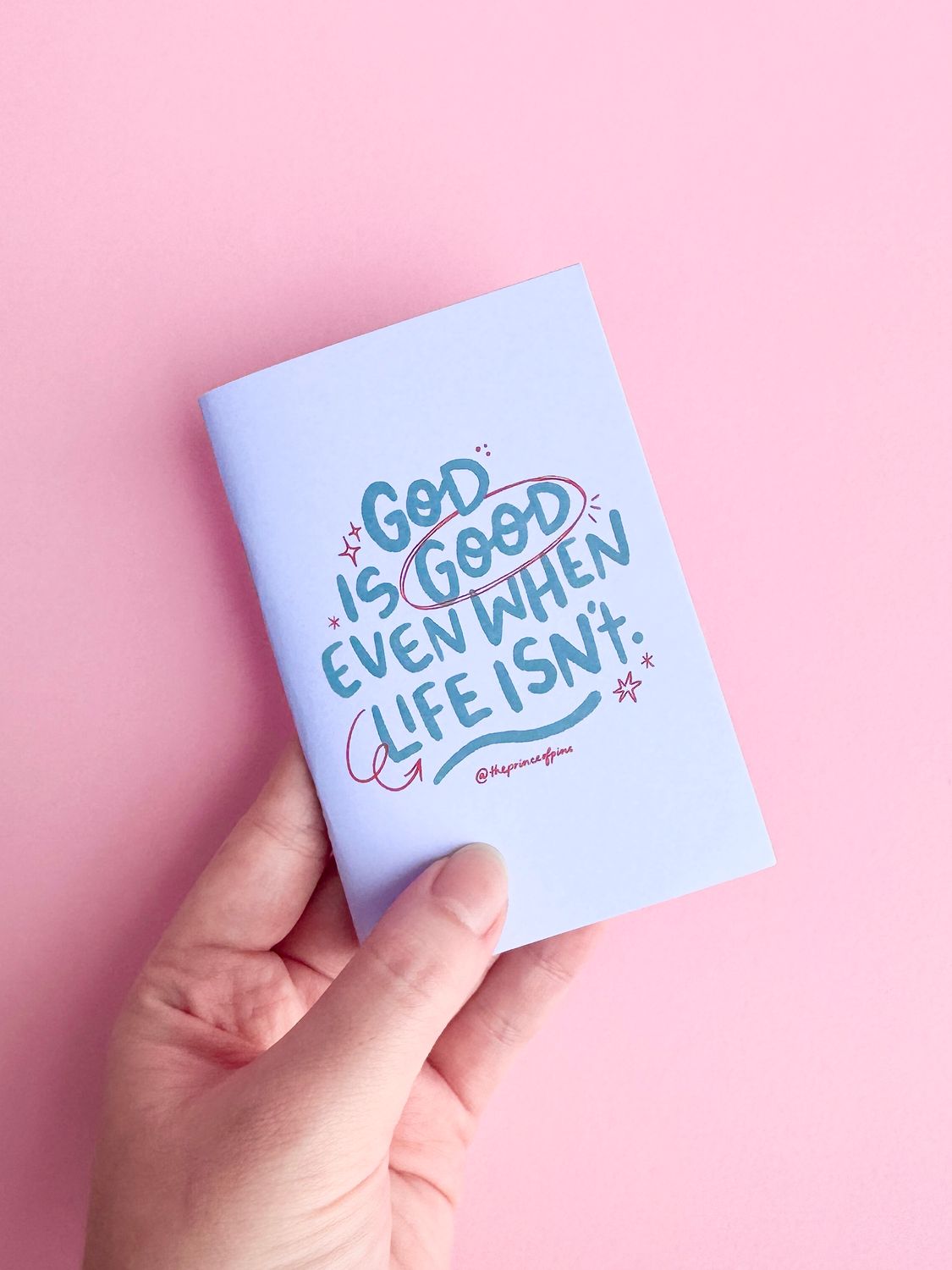 God Is Good (Blue) A7 Mini Notebook