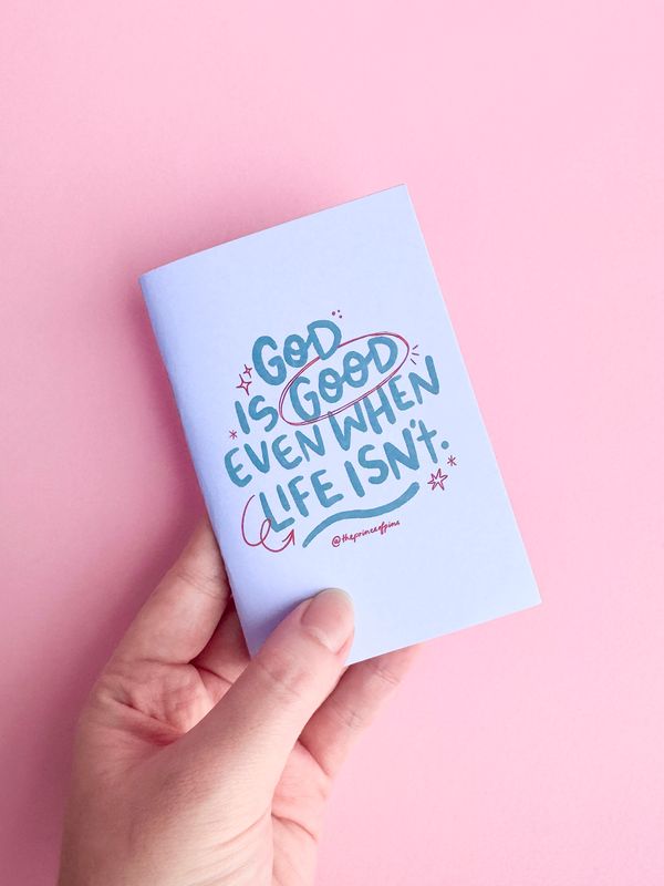 God Is Good (Blue) A7 Mini Notebook