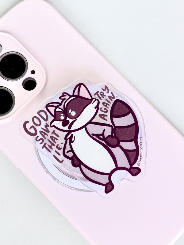 Raging Raccoon Magnetic Phone Grip