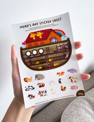Noah&#39;s Ark A6 Sticker Sheet