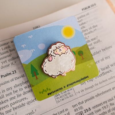 Psalm 23:1 (Chonky Beige) Enamel Pin