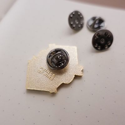 Black Nickel Butterfly Clutch Back