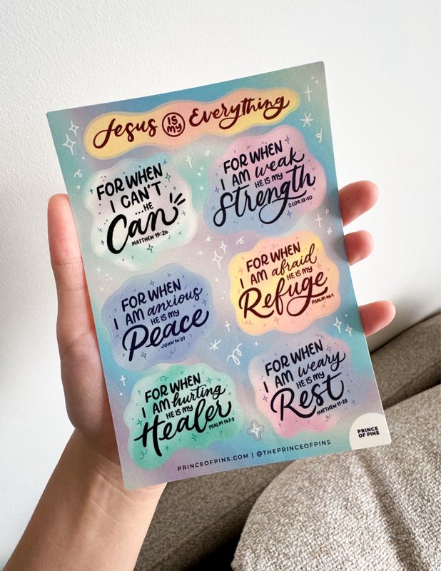 For When I Am, He Is A6 Sticker Sheet