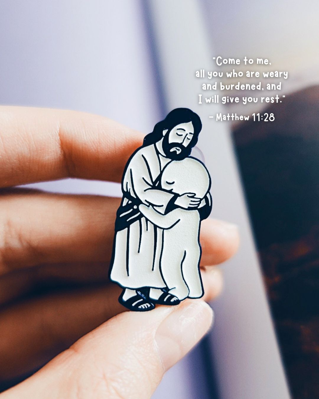 Matthew 11:28 (Jesus Is My Rest) Enamel Pin