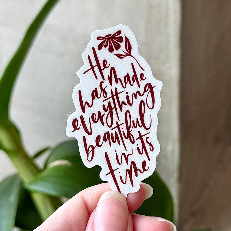 Ecclesiastes 3:11 Sticker (Cherry)