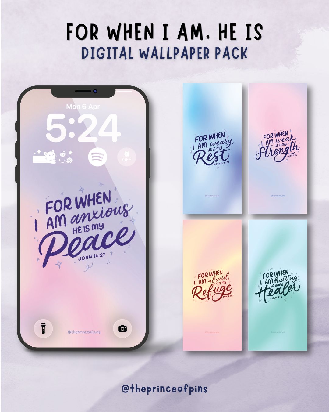 For When I Am, He Is Digital Phone Wallpaper Pack