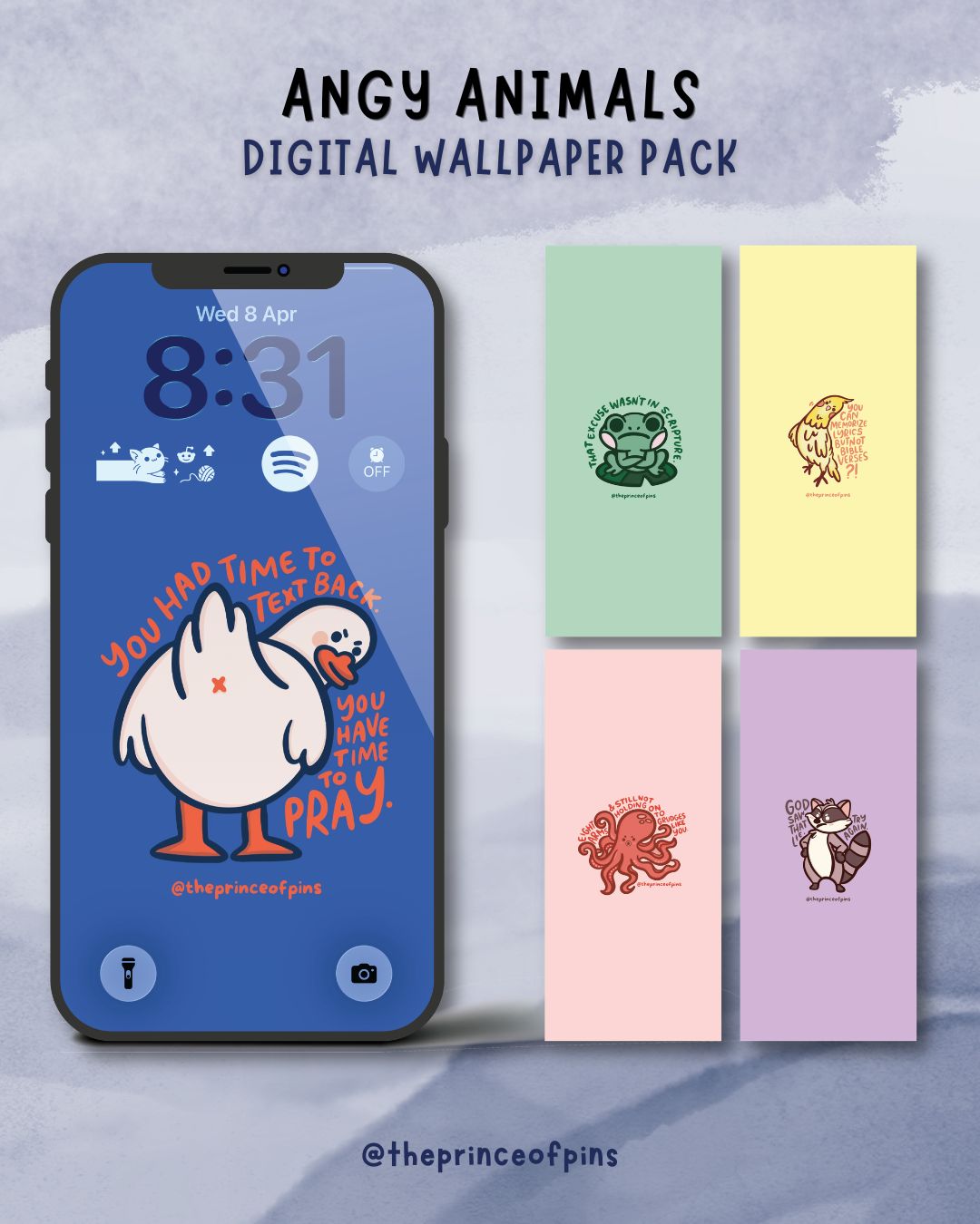 Angy Animals Digital Phone Wallpaper Pack