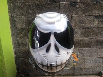 FREE SHIPPING JACK SKELLINGTON ON FULL FACE HELMET FOR BIKER DOT APPROVED