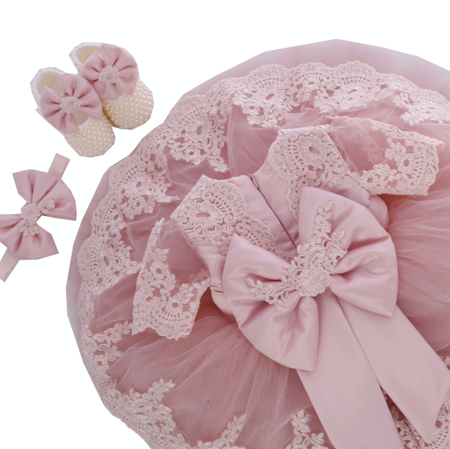 Complete Princess Look with Fluffy dress, shoes &amp; headband