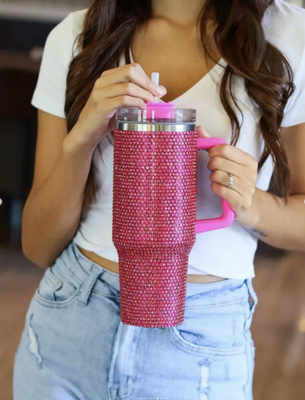 𝗟𝘂𝘅𝘂𝗿𝘆 𝗛𝗮𝗻𝗱𝗰𝗿𝗮𝗳𝘁𝗲𝗱 𝗧𝘂𝗺𝗯𝗹𝗲𝗿 - Crafted for Elegance and Functionality, A Pregnancy Essential ( HOT PINK)