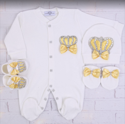 Newborn welcoming Crown Jewels Set (Yellow - BOY )