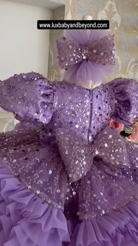 Luxurious Lilac frill dress