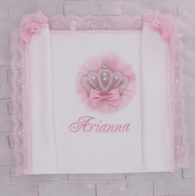 Personalised Receiving Venesa Blanket - ( pink , pearl crown )