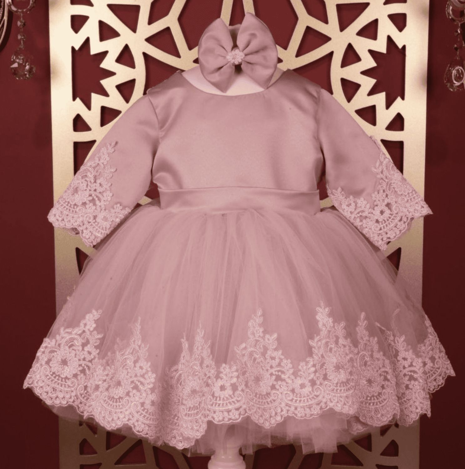 REBEKA Dress - NEWBORN ( Blush)