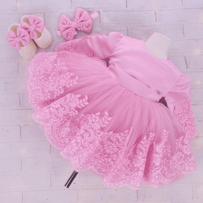 BARBARA Dress - NEWBORN ( Pink )