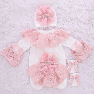 𝗟𝘂𝘅𝘂𝗿𝘆 𝗡𝗲𝘄𝗯𝗼𝗿𝗻 Blush Pink lace Dress (Angelina)