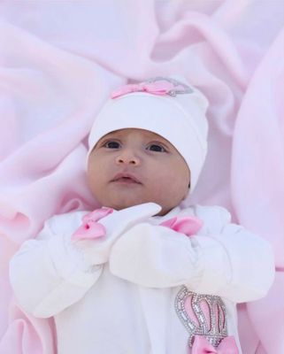 Handmade 𝗟𝘂𝘅𝘂𝗿𝘆 𝗡𝗲𝘄𝗯𝗼𝗿𝗻 Home Welcoming 3-Piece set ( Pink bow silver crown)
