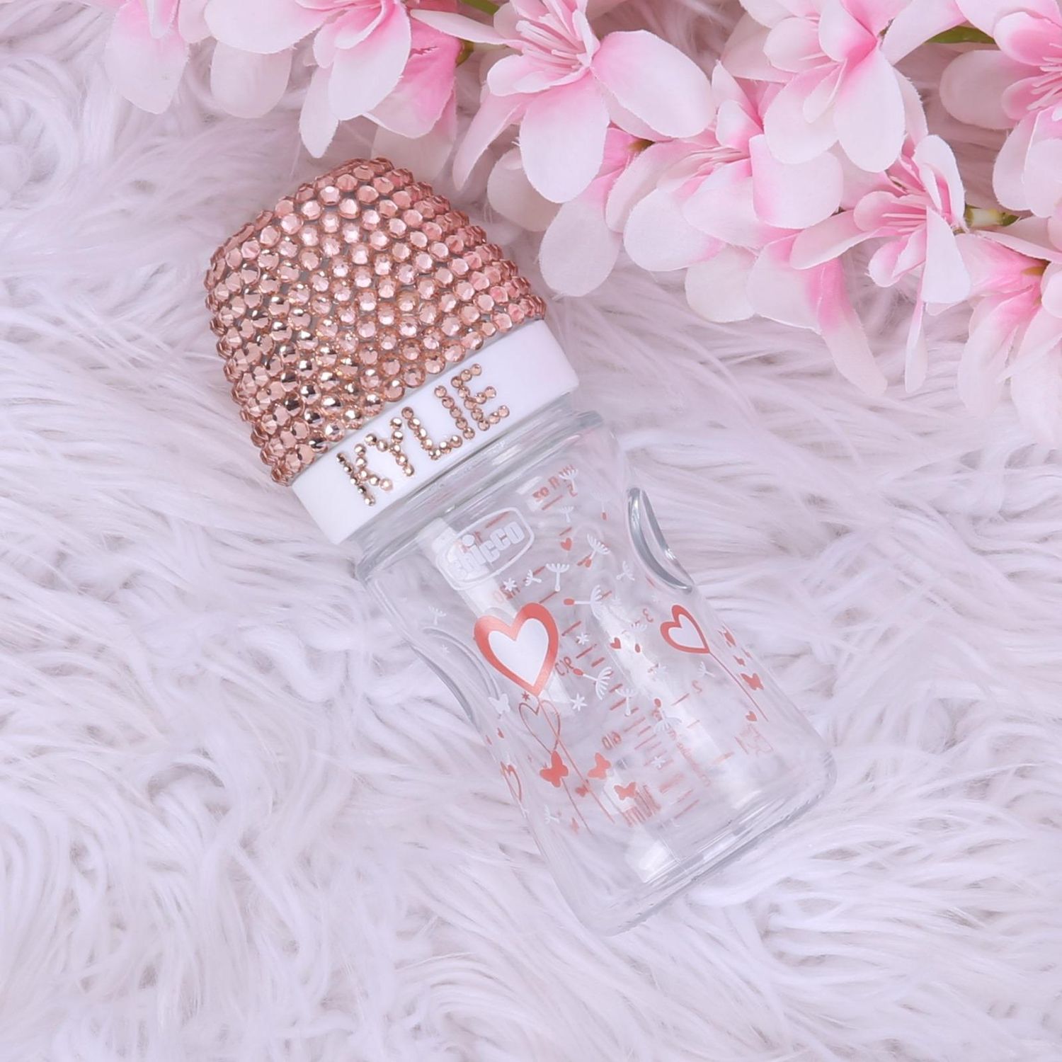 Handmade Rhinestone Baby Bottle
