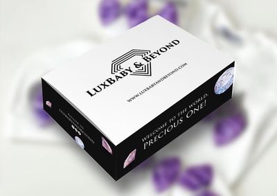 𝗟𝘂𝘅𝘂𝗿𝘆 𝗡𝗲𝘄𝗯𝗼𝗿𝗻 Home Welcoming 4-Piece set ( royal blue bow, silver crown)