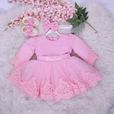 BARBARA Dress - NEWBORN ( Pink )