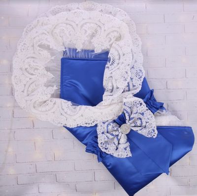 Stunning Royal blue  Satin Swaddle