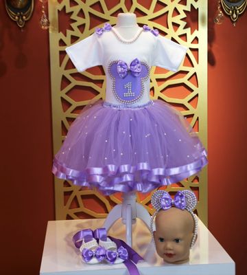 Minnie luxury Birthday Dress ( Purple)