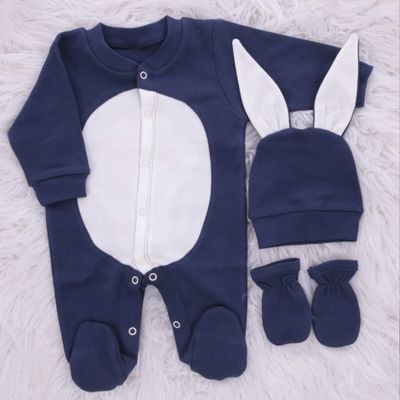 𝗡𝗲𝘄𝗯𝗼𝗿𝗻 Home Welcoming 3-Piece Bunny set ( Royal Blue )