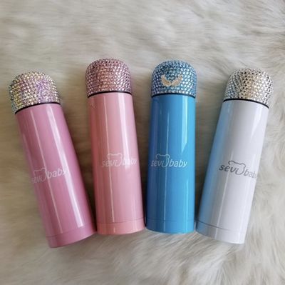 Handmade Rhinestone Crystals Baby Thermo Bottle ( Pre-Order)