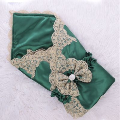 Stunning emerald Satin Swaddle