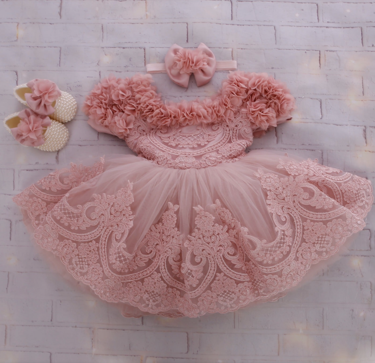 Fairytale​ Dress - NEWBORN ( Blush Pink)