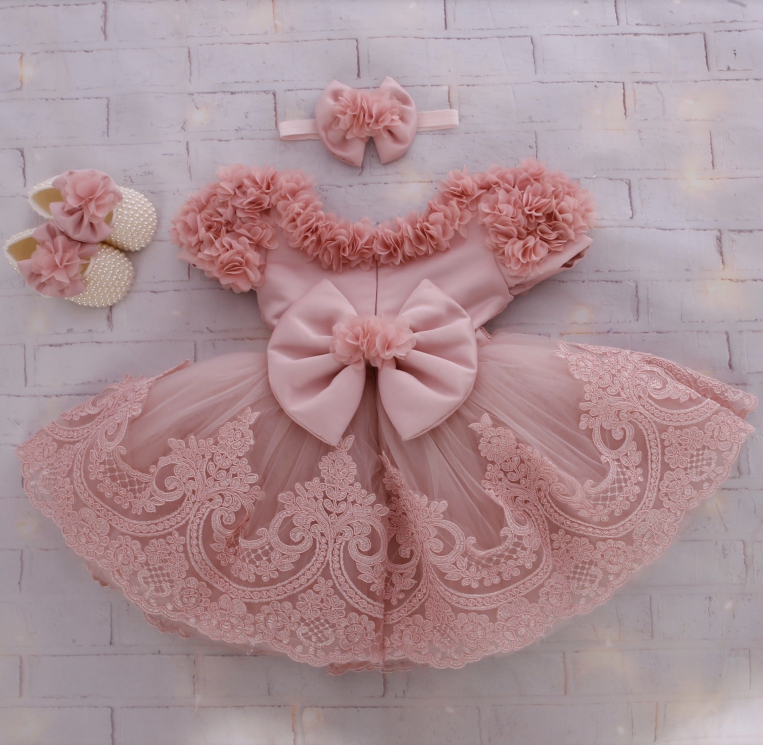 Fairytale​ Dress - NEWBORN ( Blush Pink)