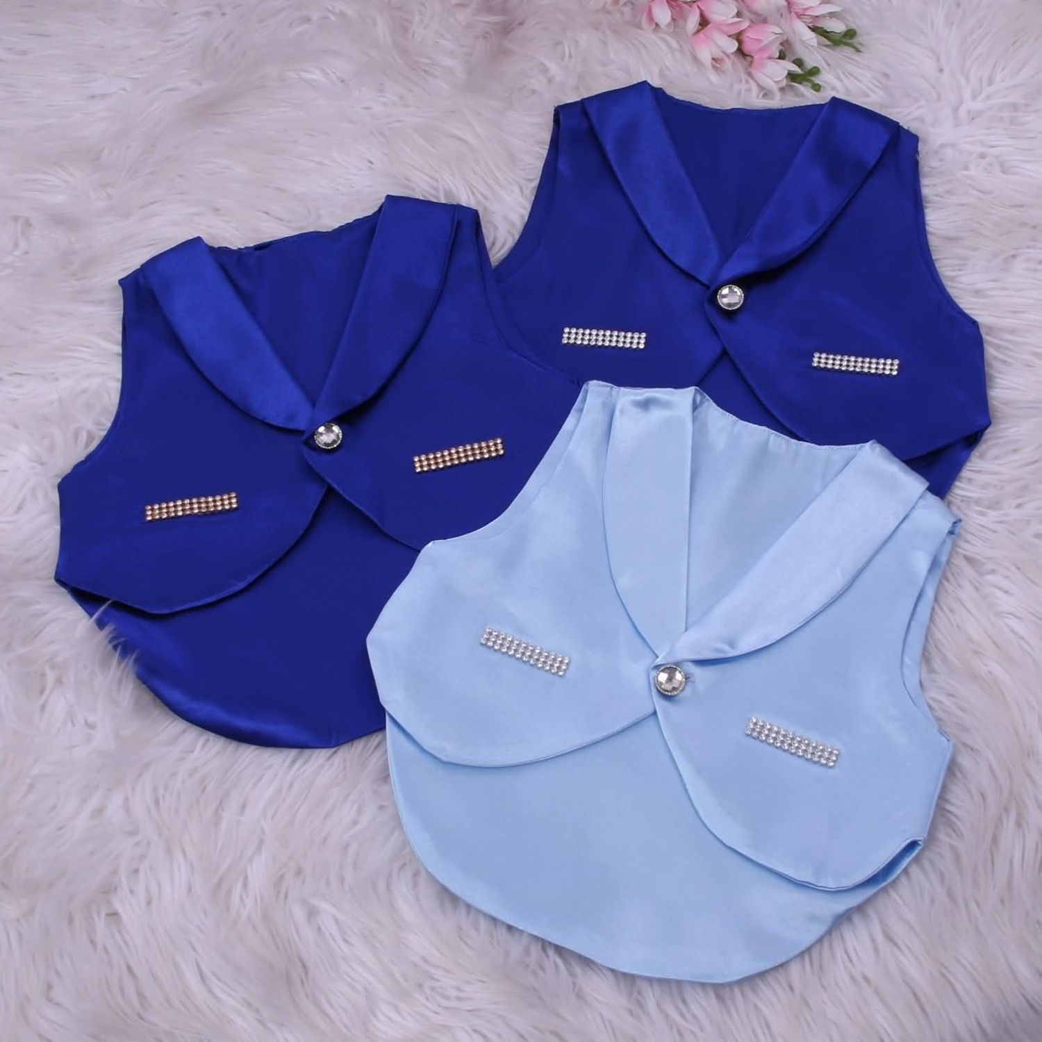 Luxury handmade satin vest