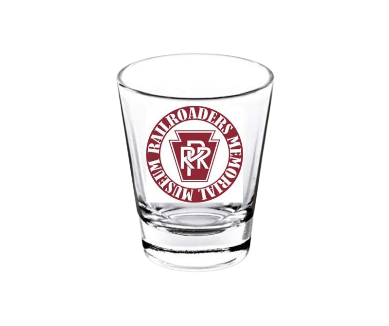 Railroaders Memorial Museum Shot Glass Red