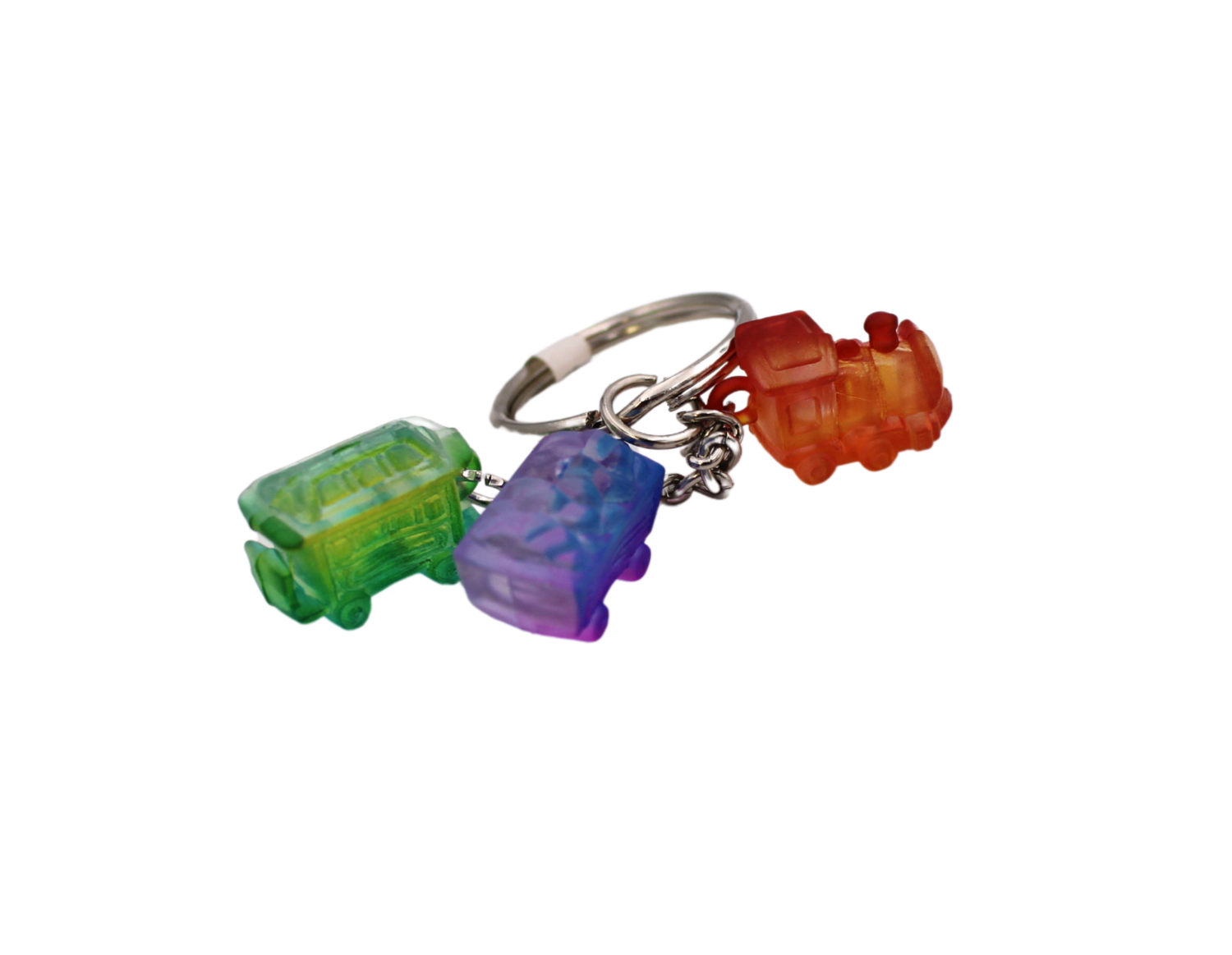 3 Charm Train Keychain