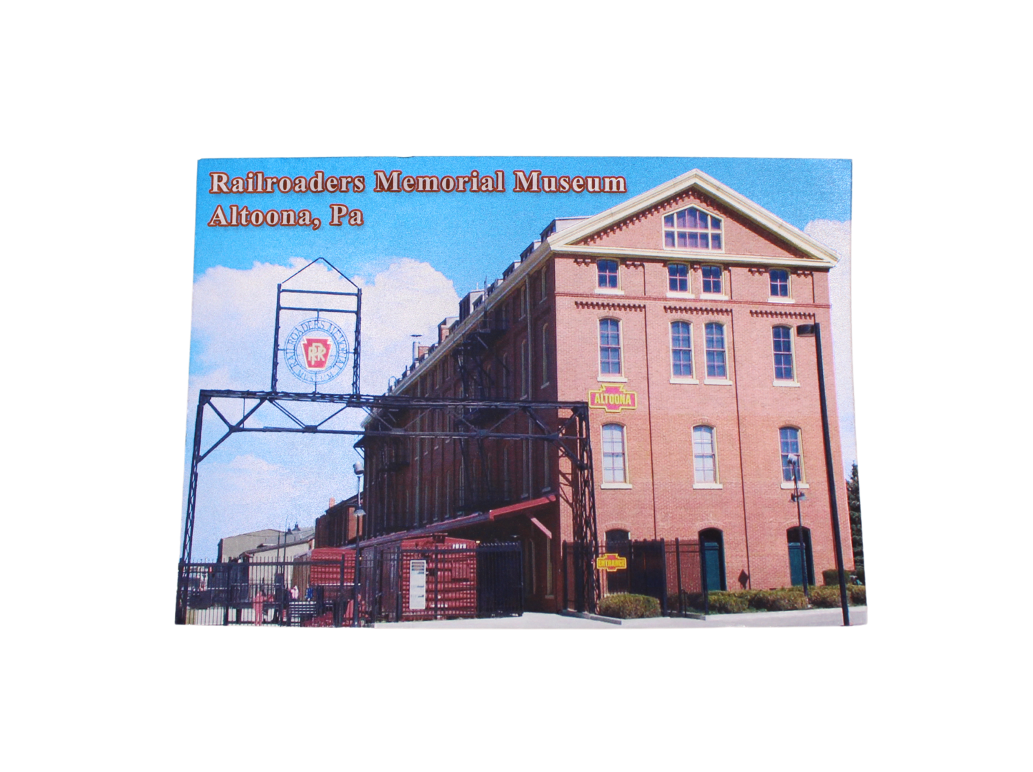 Railroaders Museum Foil Postcard