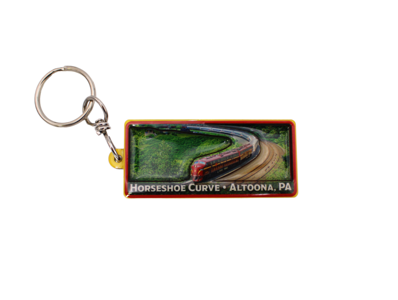 Horseshoe Curve Aerial Keychain