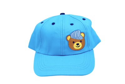 Kids Blue Train Bear Hat
