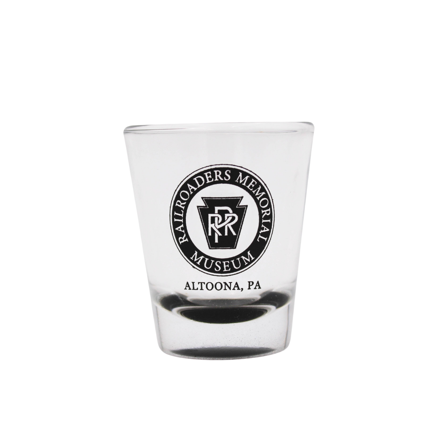 Railroaders Memorial Museum and PRR Black Shot Glass