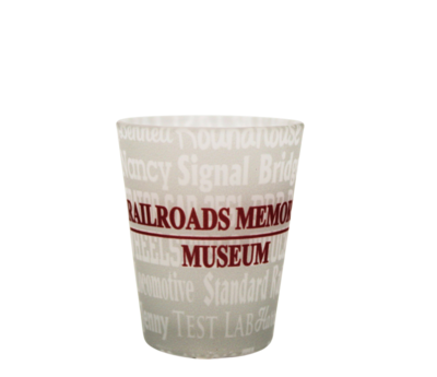 Railroaders Memorial Museum  Frosted Shot Glass