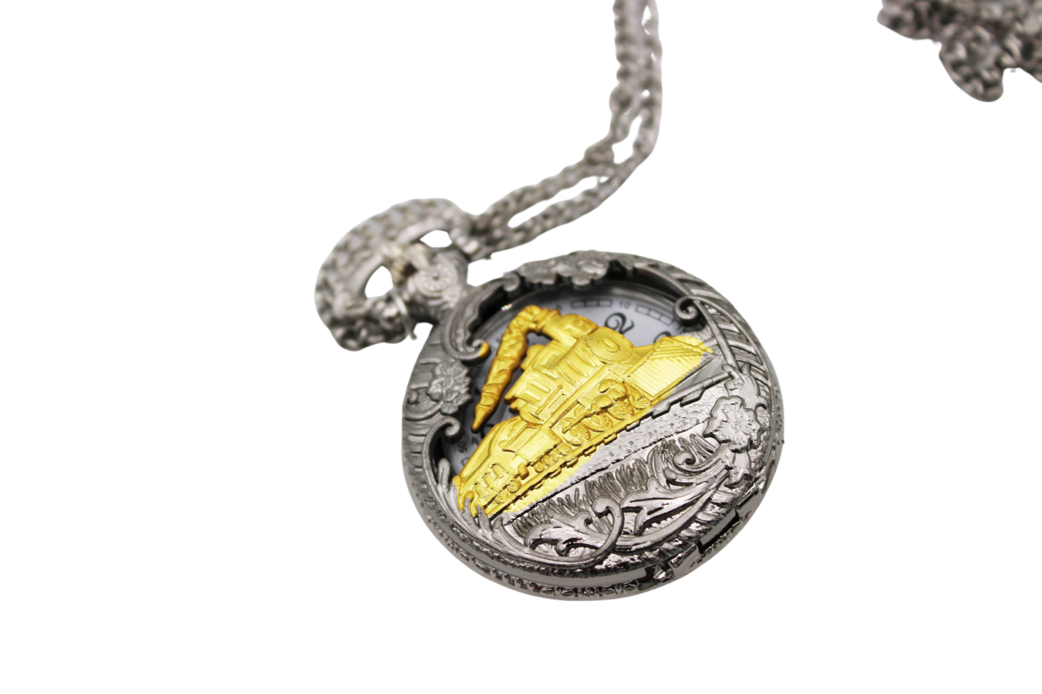 Train Window Pocket Watch