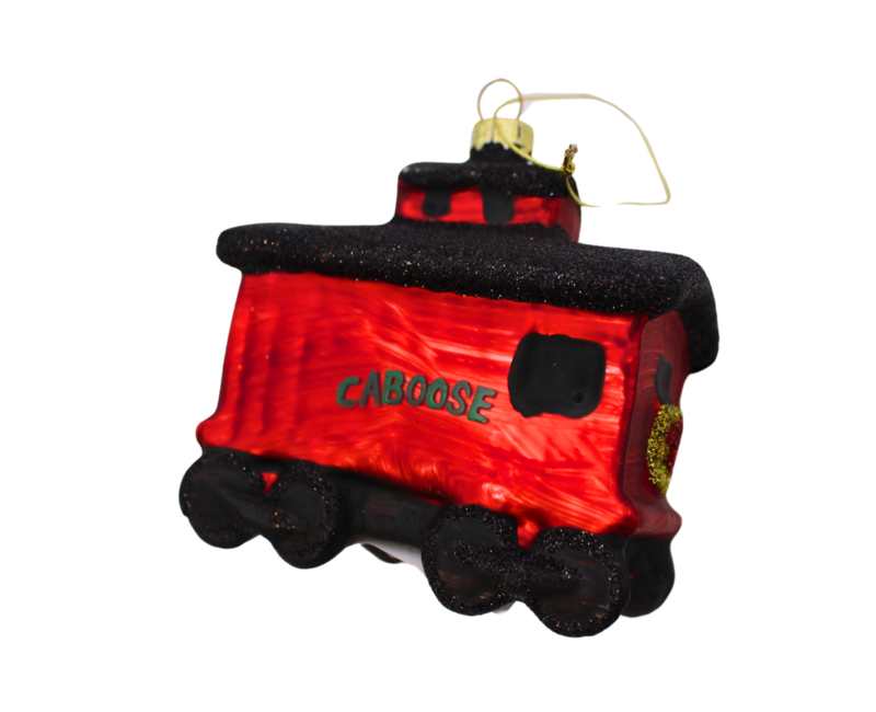 Glass Caboose Ornament