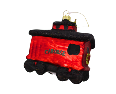 Glass Caboose Ornament