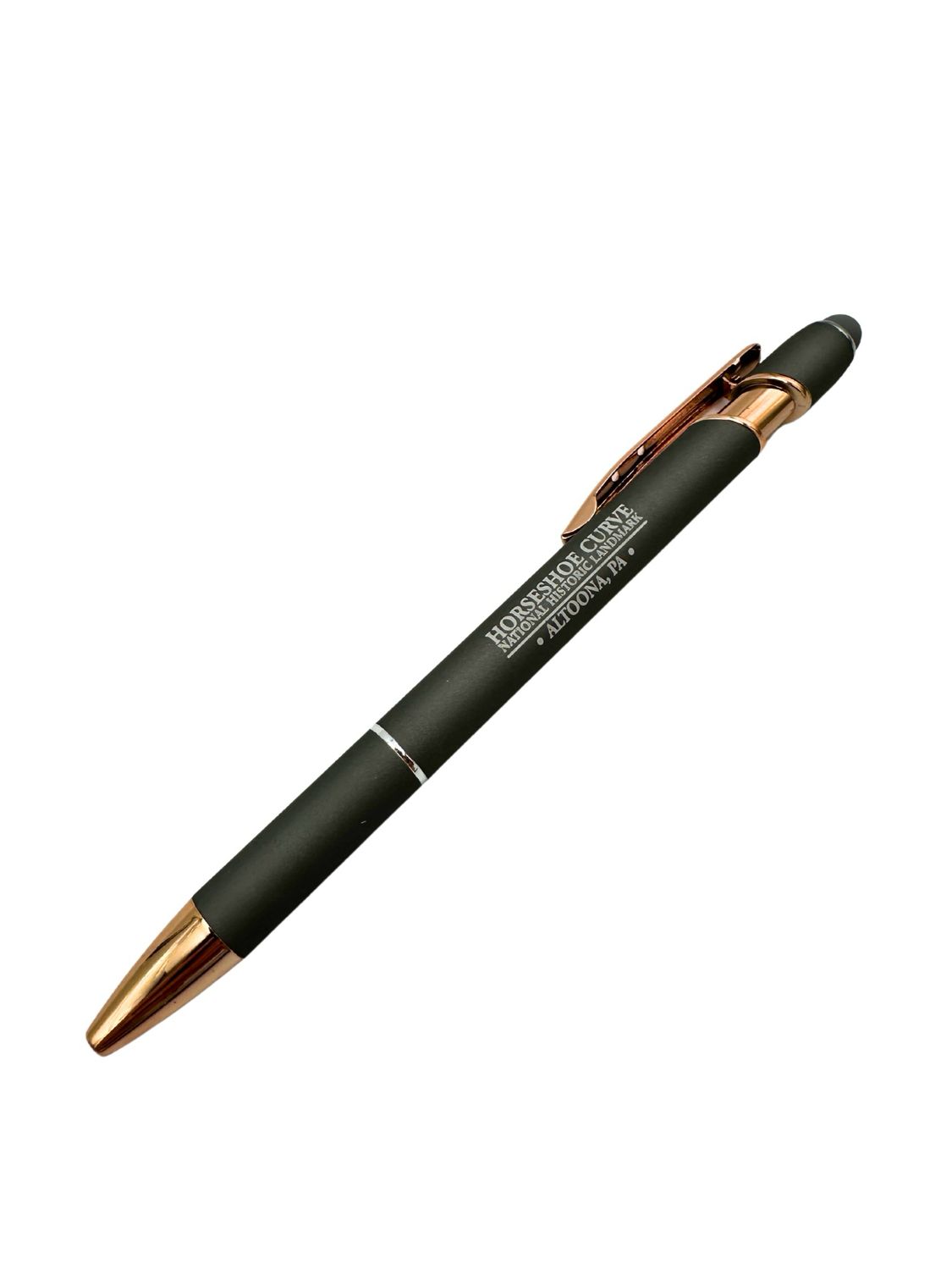 Horseshoe Curve Rose Gold Trim Pen