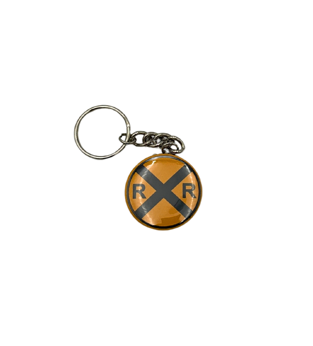 Railroad Crossing Keychain